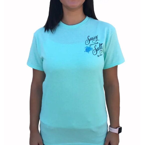 Sassy Since Birth Salty By Choice Short Sleeve T-Shirt NEW Fast Ship - Picture 2 of 5